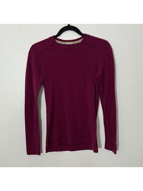 Smartwool Pink Merino Wool Long Sleeve Top Size Small